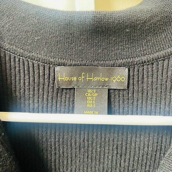 Elegant like new knit House of Harlow 1960 size small Black Button-Up Dress - Picture 2 of 6